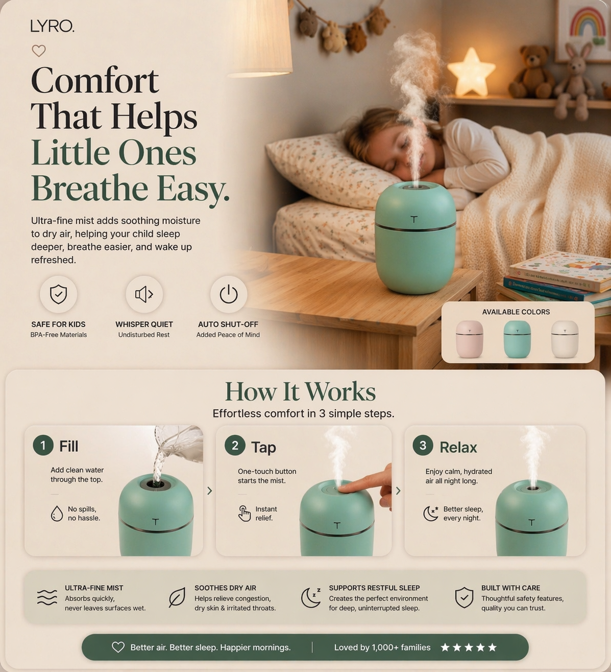 Lyro™ Ultrasonic Aroma Humidifier